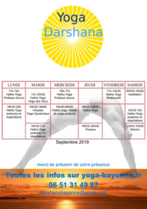 Horaires Yoga Darshana septembre 2019_2019 09